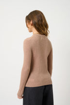 Jersey Cuello Redondo - Bella - Camello Jaspeado