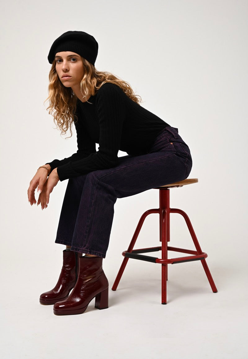 Round-Neck Jumper - Bella - Black