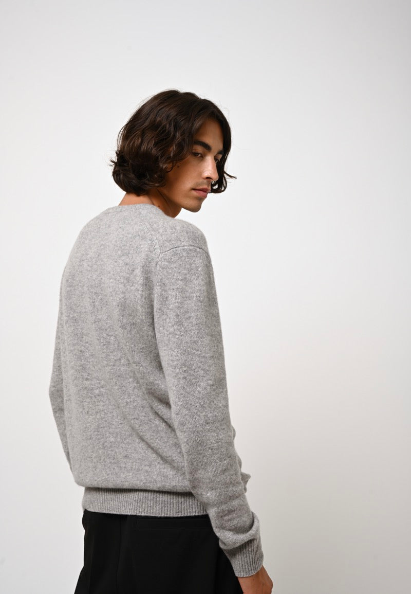 Pull Col V 4 Fils - Victor - Nuage Chiné