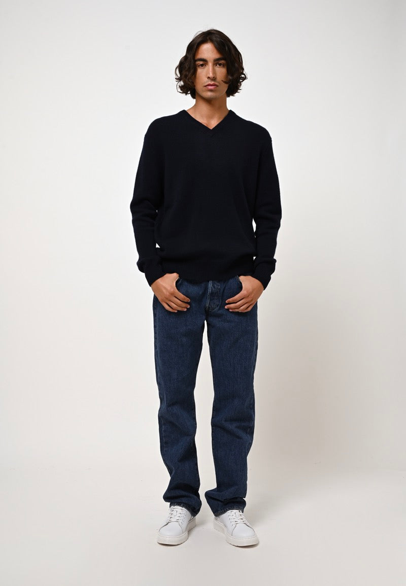 Jersey Cuello V 4 Hilos - Victor - Navy