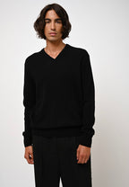 Jersey Cuello en V 4 Hilos - Victor - Negro