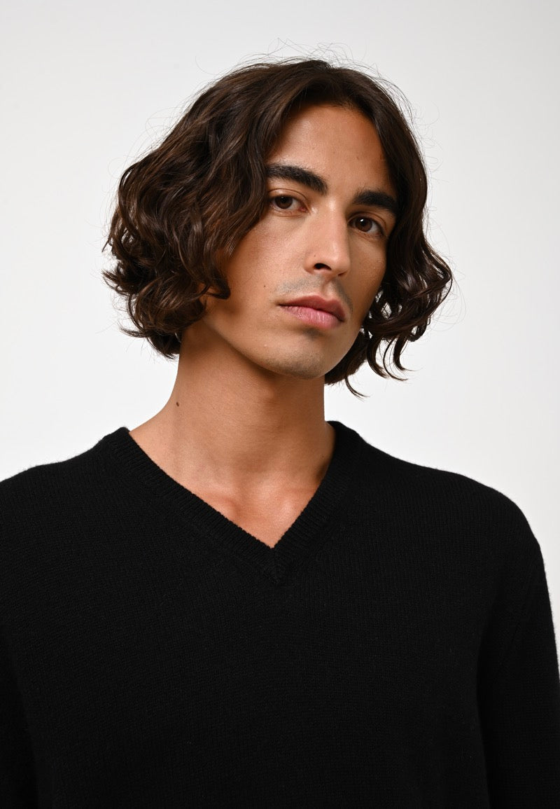 Jersey Cuello en V 4 Hilos - Victor - Negro
