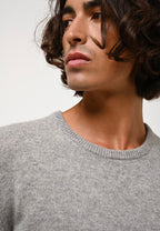 Round-Neck 4-Ply Jumper - Victo - Nuage Chiné