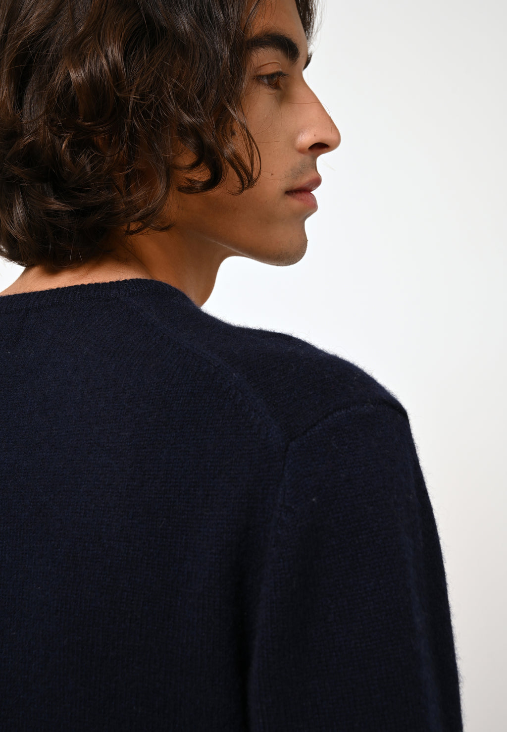 Pull Col Rond 4 Fils - Victo - Navy