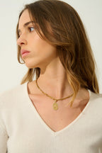 V-Neck 4-Ply Jumper - Chelsea - Ivory