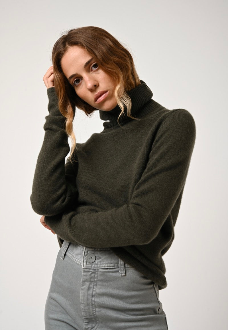 Jersey Cuello Alto 4 Hilos - Linda - Caqui