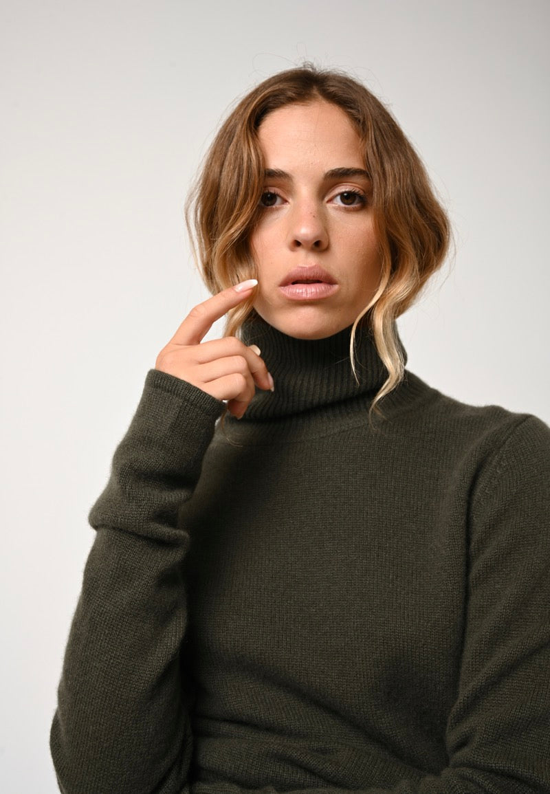 Jersey Cuello Alto 4 Hilos - Linda - Caqui