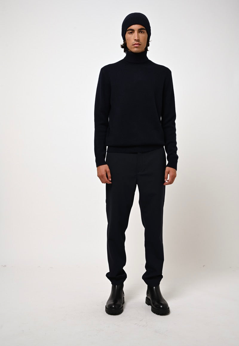 Pull Col Roulé 4 Fils - Martin - Navy