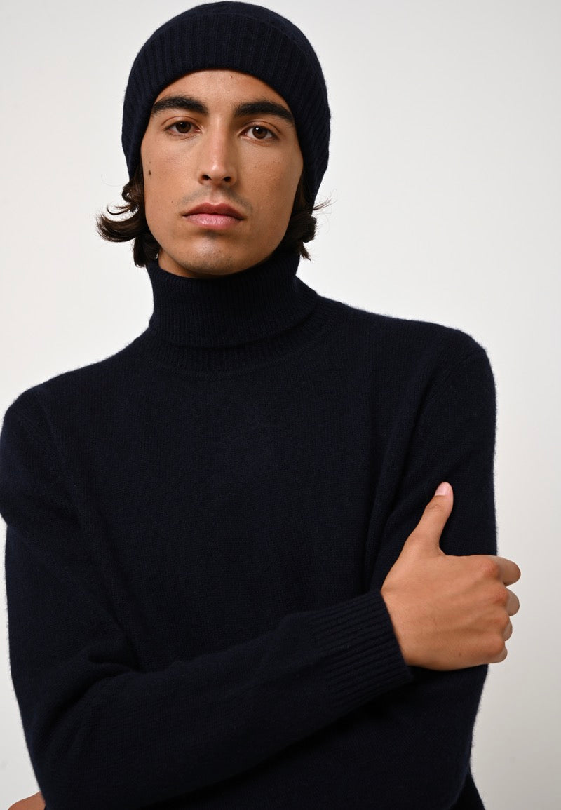 Pull Col Roulé 4 Fils - Martin - Navy