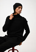 Jersey Cuello Vuelto 4 Hilos Martin - Negro - 100% Cachemira 4 Hilos
