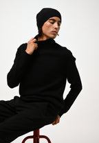 Jersey de cuello alto de 4 hilos - Martin - Negro