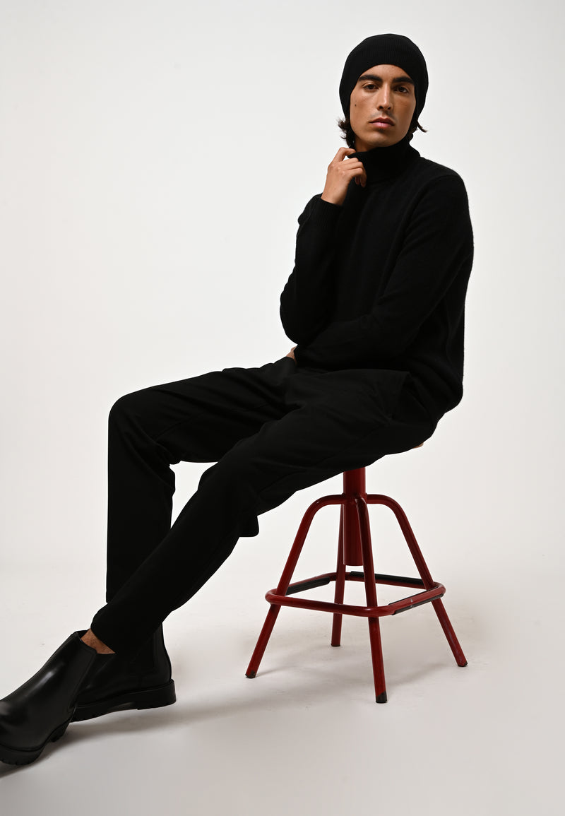 Pull Col Roulé 4 Fils - Martin - Noir