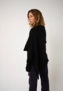 Poncho 4 Fils Meryl - Noir - 100% Cachemire 4 Fils