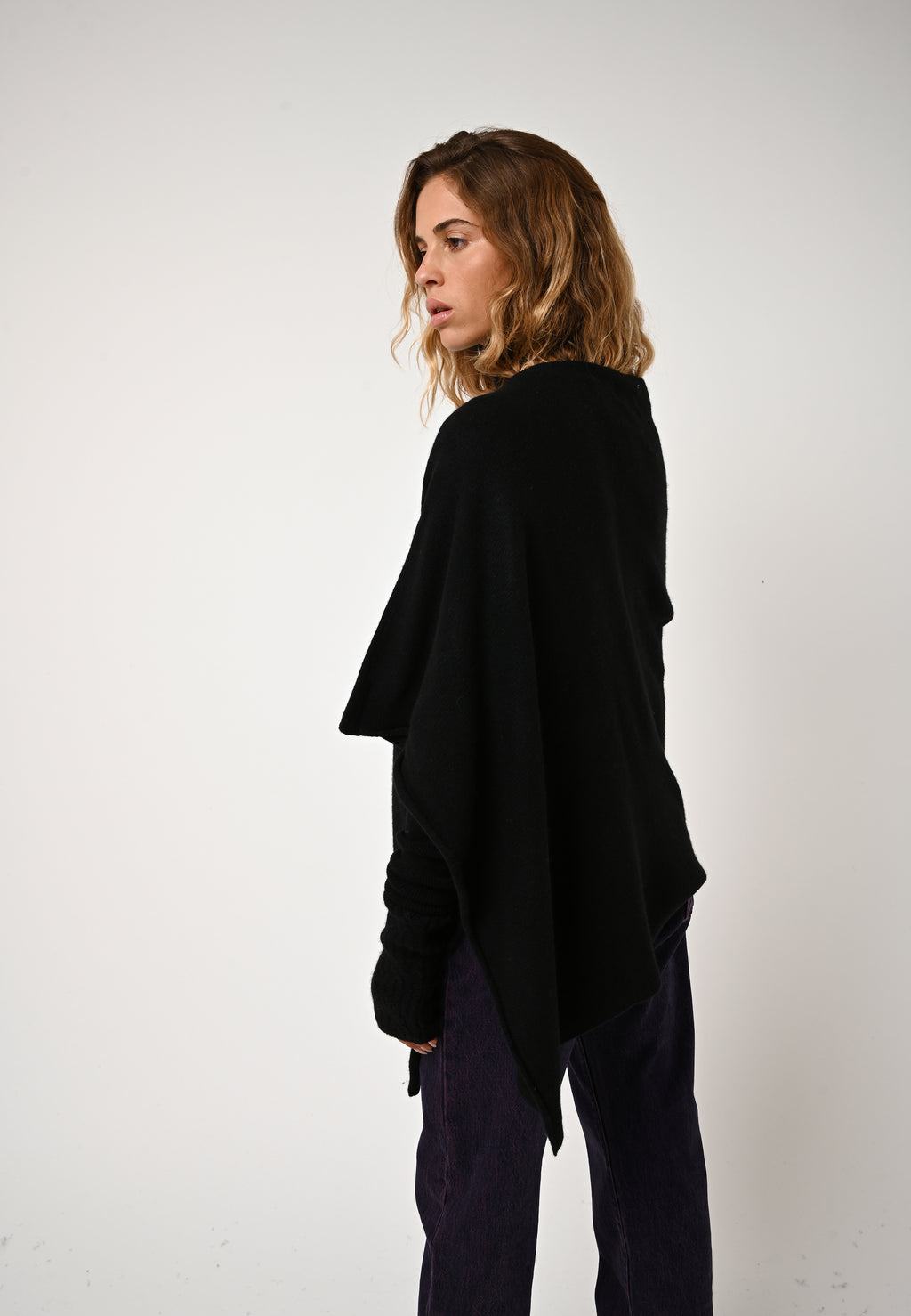 Poncho de 4 hilos - Meryl - Negro