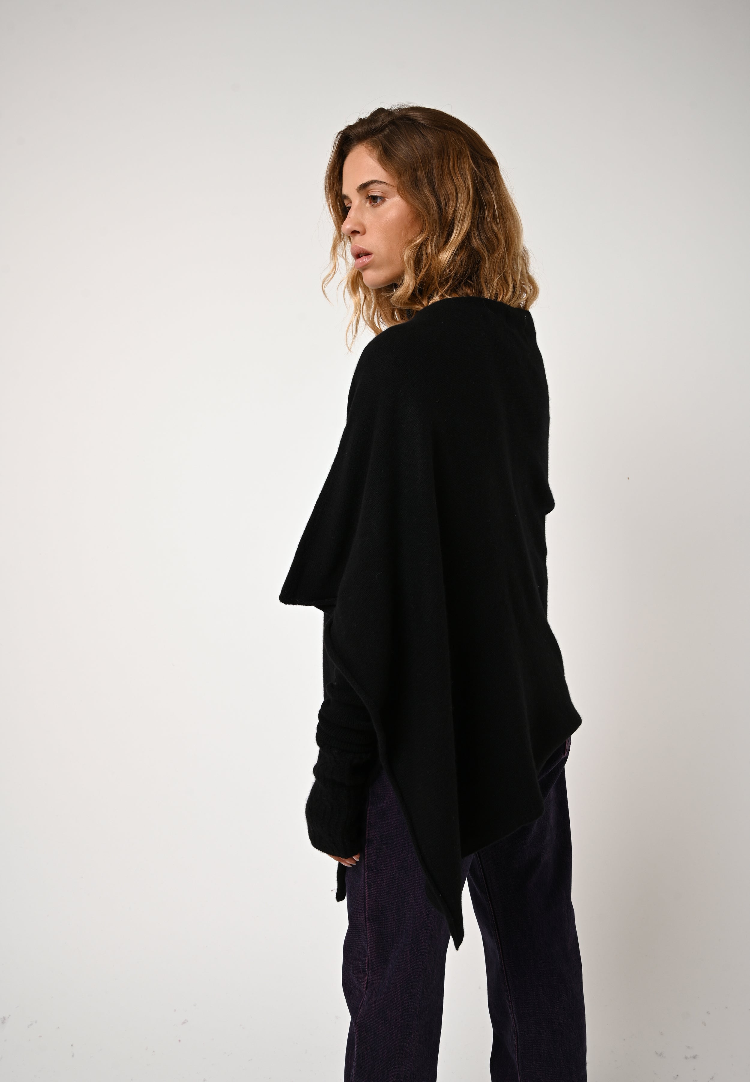 Poncho de 4 hilos - Meryl - Negro