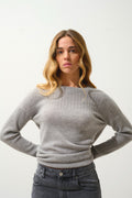 Round-Neck Jumper - Daria - Nuage Chiné
