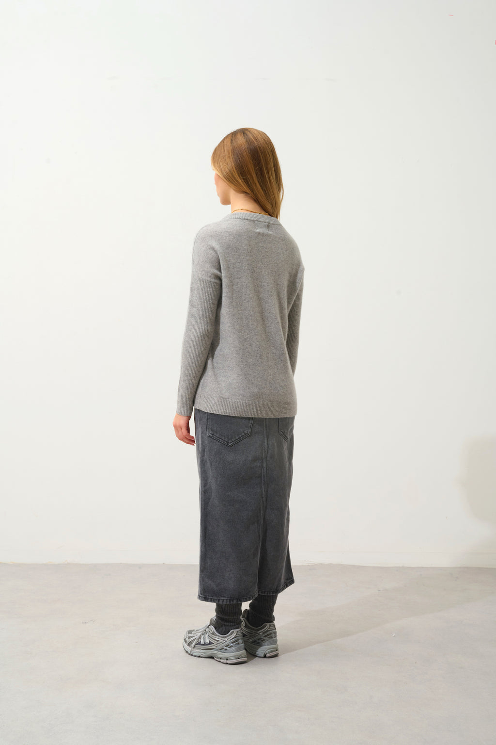 Round-Neck Jumper - Daria - Nuage Chiné