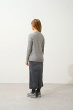 Round-Neck Jumper - Daria - Nuage Chiné