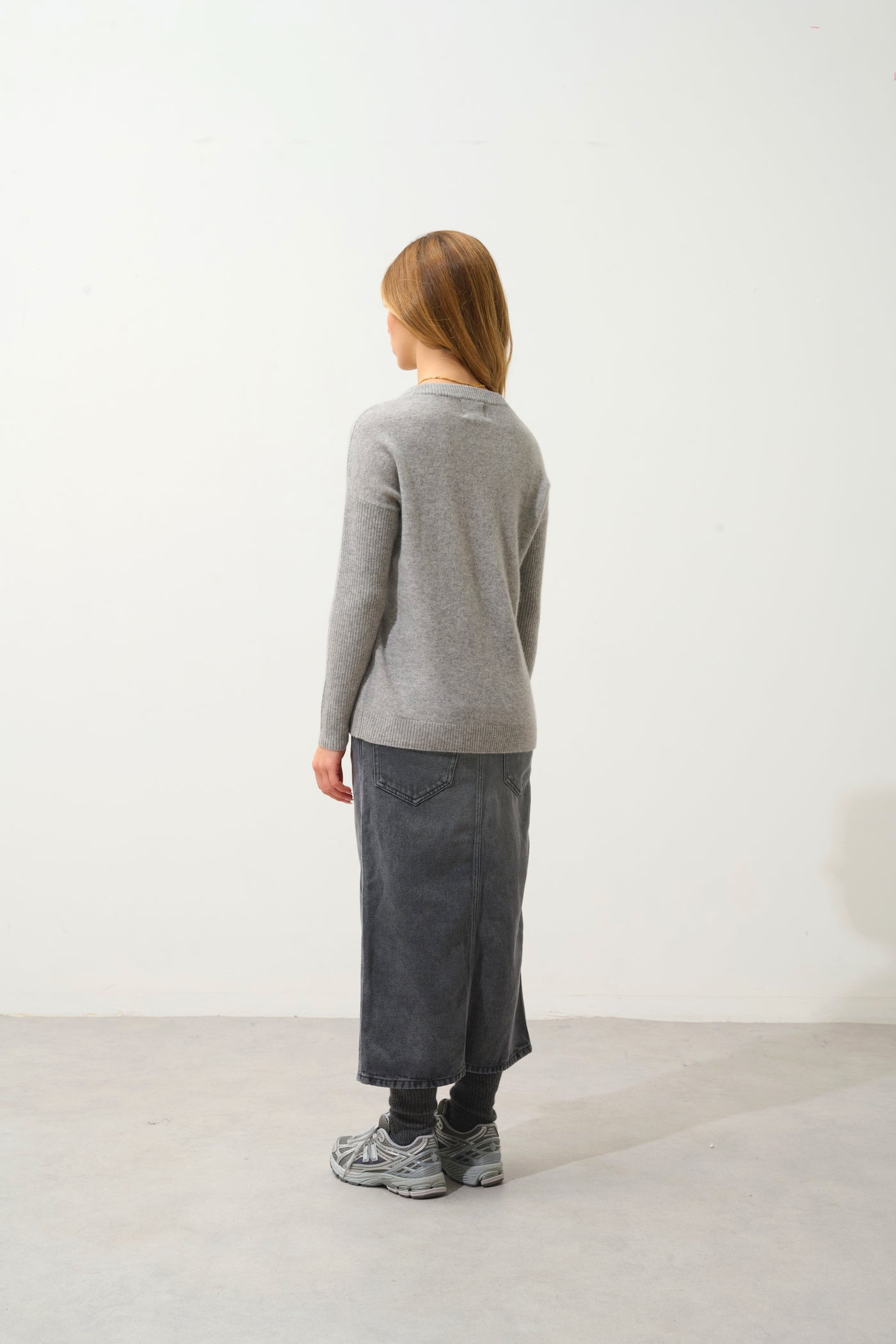 Round-Neck Jumper - Daria - Nuage Chiné