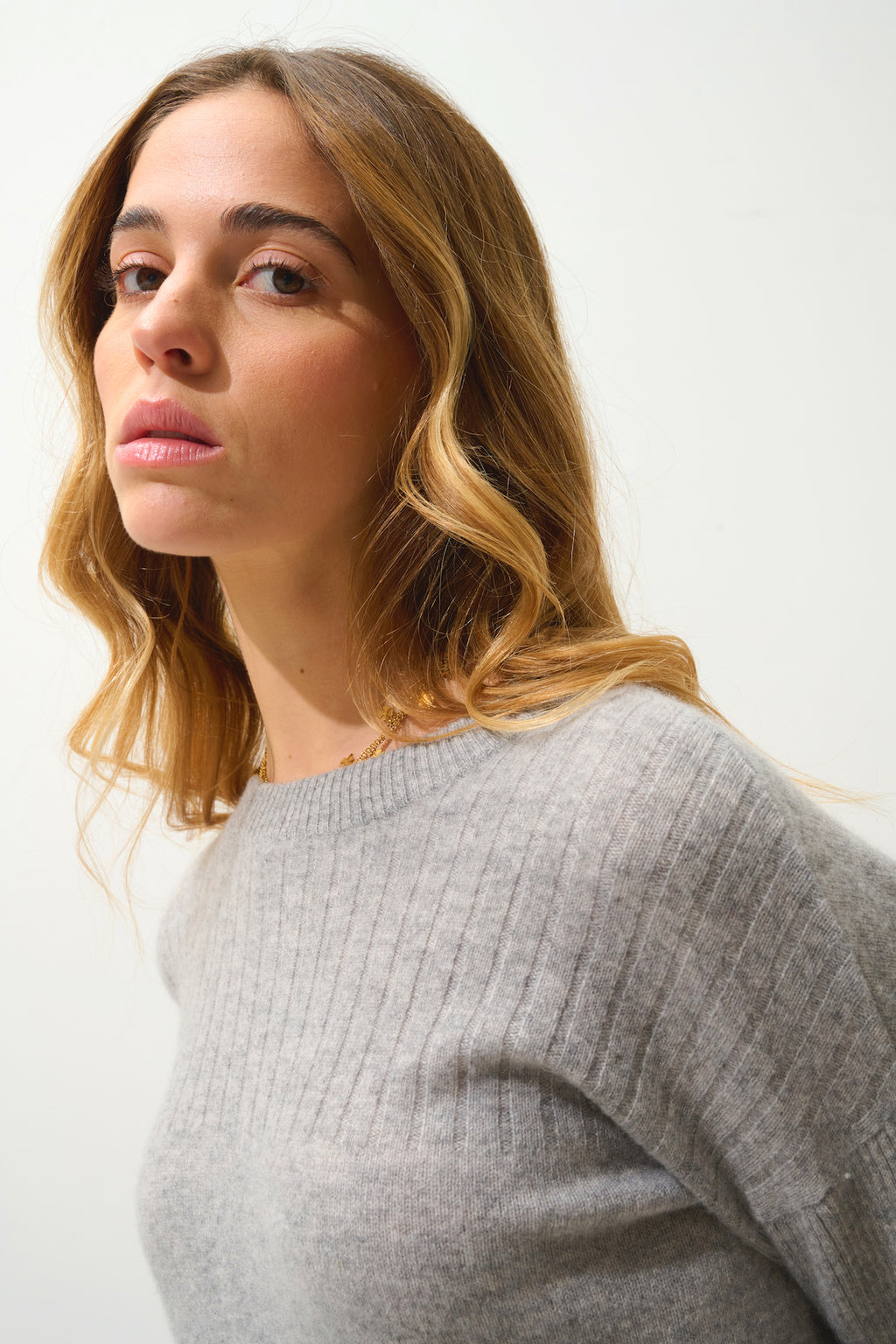 Round-Neck Jumper - Daria - Nuage Chiné