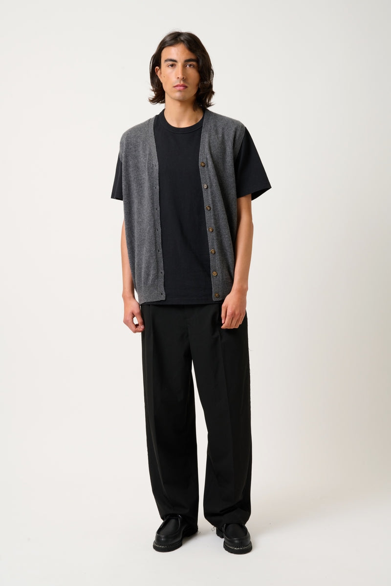 Sleeveless V-Neck Cardigan - Hugo - Anthracite Marl