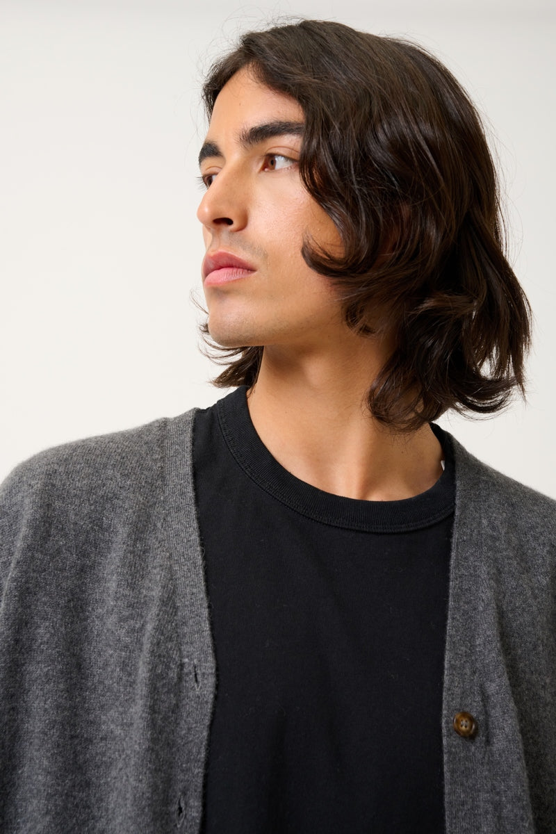 Sleeveless V-Neck Cardigan - Hugo - Anthracite Marl