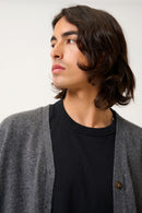 Cardigan Col V Sans Manches - Hugo - Anthracite Chiné