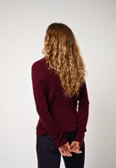 Pull Col Roulé Suzie - Bordeaux - 100% Cachemire 2 Fils - Femme