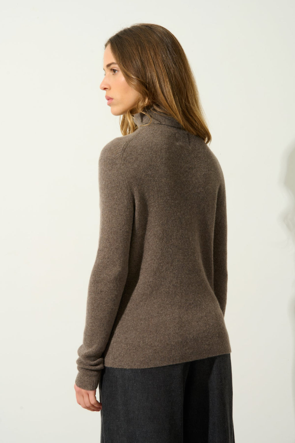 Jersey Cuello Vuelto - Suzie - Taupe Jaspeado