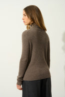 Jersey de cuello alto - Suzie - Topo moteado