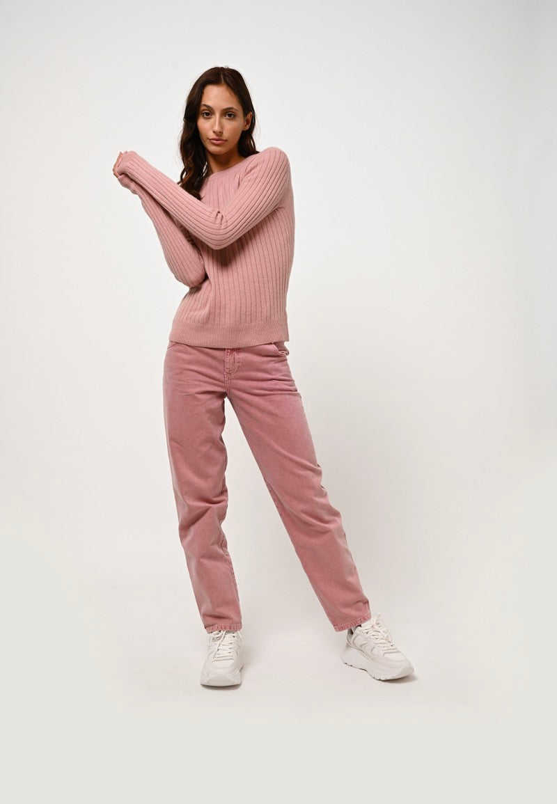 Jersey Cuello Redondo - Bella - Madera De Rose