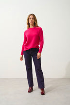 Pull Col Rond - Daria - Fuchsia