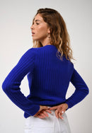 Pull Col Rond - Bella - Bleu