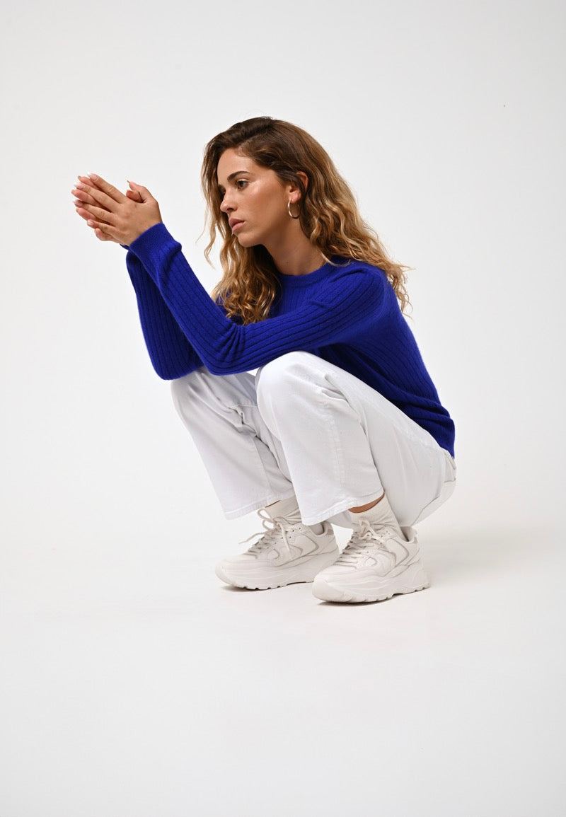 Pull Col Rond - Bella - Bleu