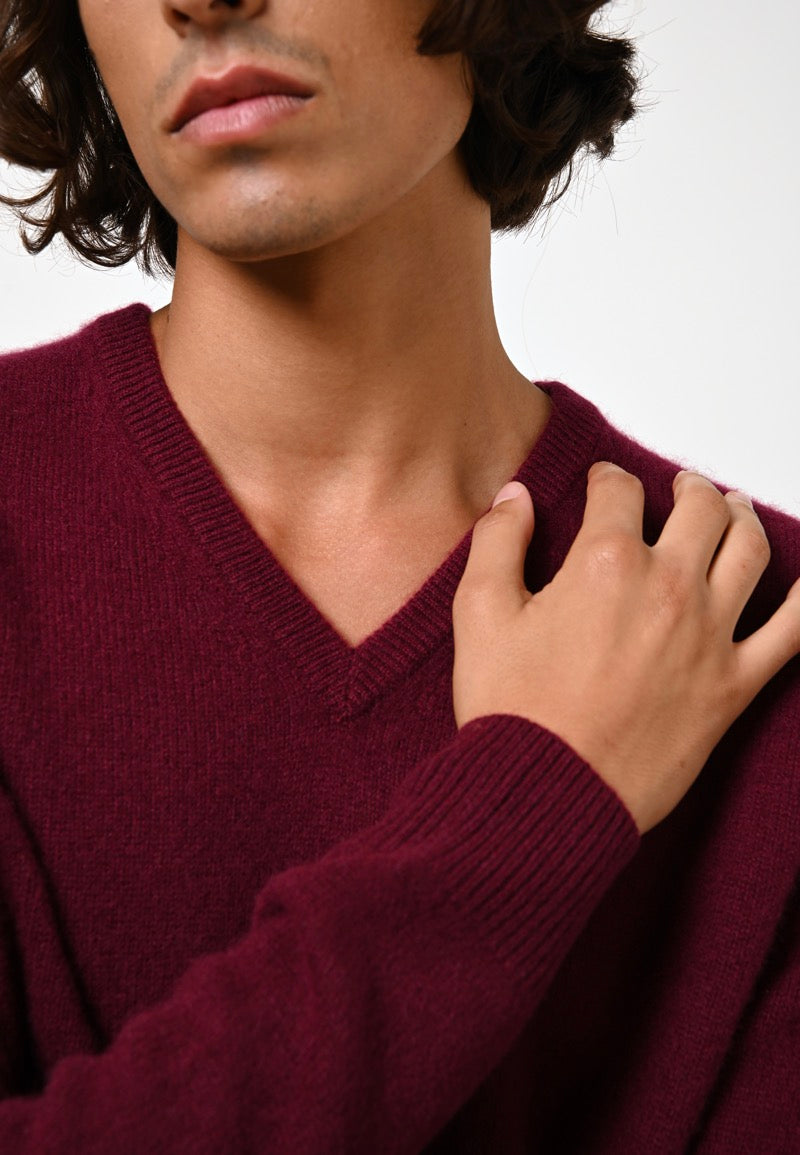 V-Neck Jumper 4-Ply - Victor - Red