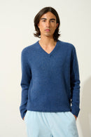 Pull Col V 4 Fils - Victor - Océan Chiné