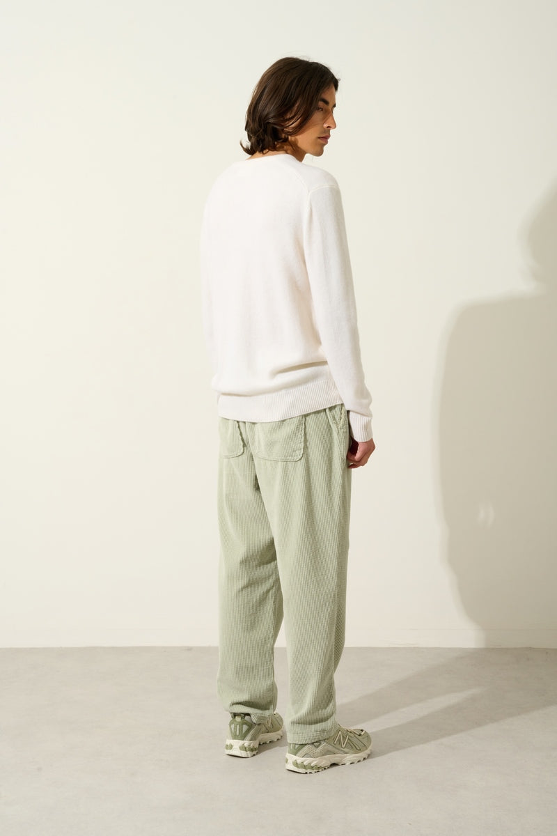 Round-Neck Jumper 4-Ply - Victo - Snow