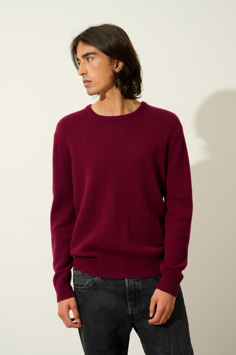 Pull Col Rond 4 Fils - Victo - Bordeaux