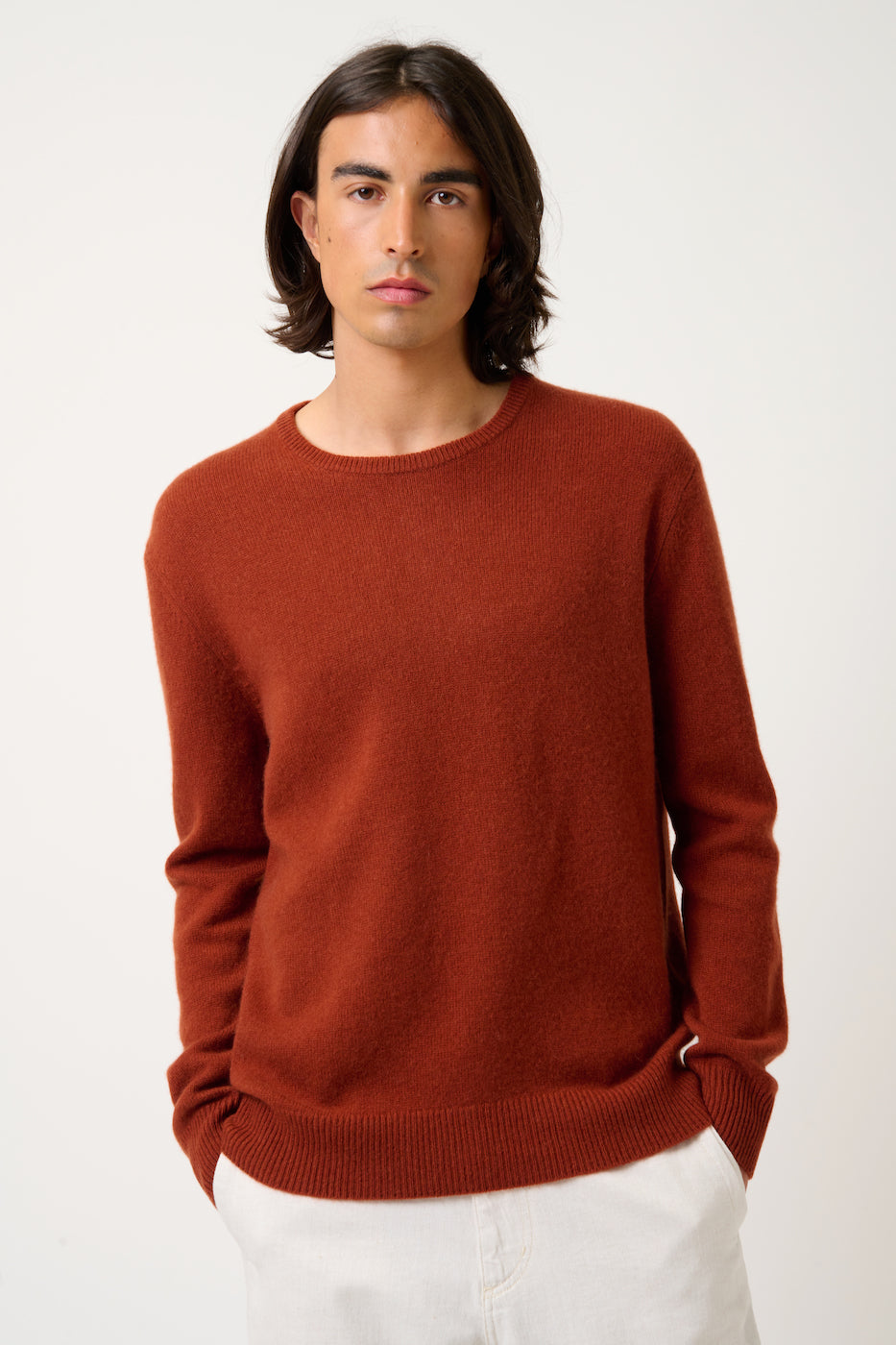4-Ply Crew-Neck Jumper - Victo - Squirrel