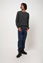 Round Neck 4-Ply Jumper - Victo - Marl Anthracite