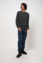 Pull Col Rond 4 Fils - Victo - Anthracite Chiné
