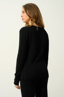 Pull Col V 4 Fils - Chelsea - Noir