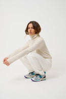 Jersey de cuello alto de 4 capas - Linda - Snow