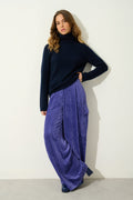 4-Ply Roll-Neck Jumper - Linda - Navy