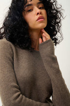 Jersey 4 Hilos Cuello Redondo - Hiedra - Topo Jaspeado