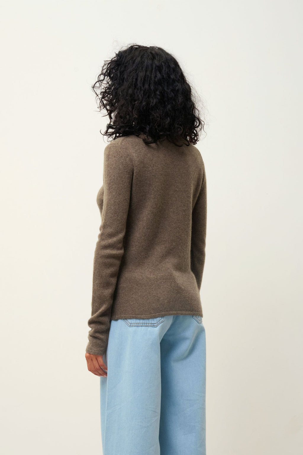 Jersey Cuello Redondo 4 Hilos - Ivy - Taupe Chiné