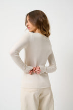 Pull Col Rond 4 Fils - Ivy - Beige