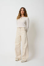 Crew-Neck Jumper 4-Ply - Ivy - Beige