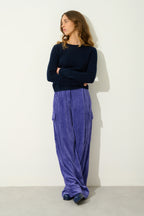 Pull Col Rond 4 Fils - Ivy - Navy