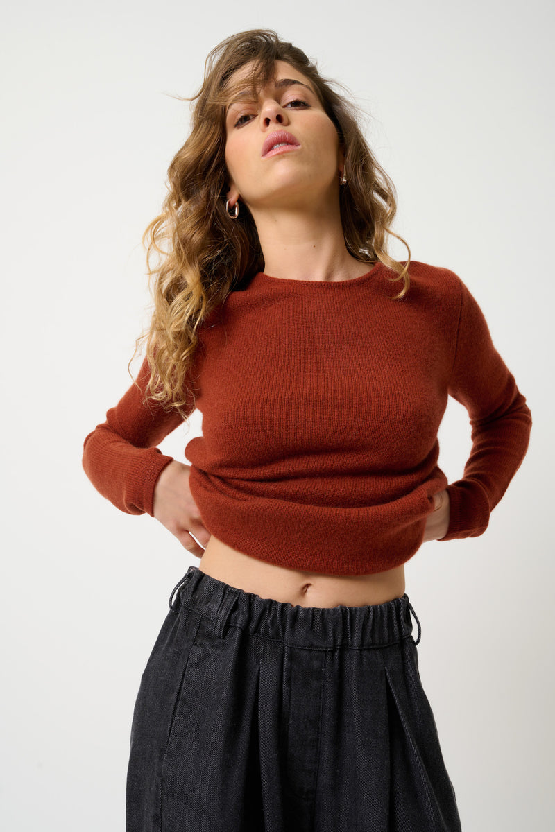 Pull Col Rond 4 Fils - Ivy - Écureuil